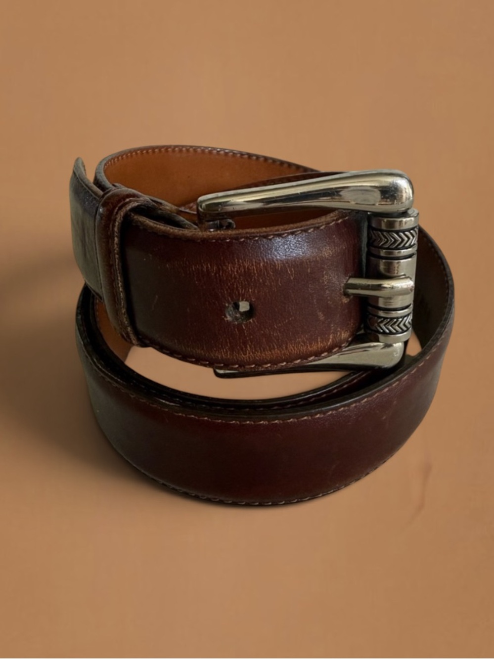 Martin Dingman Brown Leather Men’s Belt Size 32